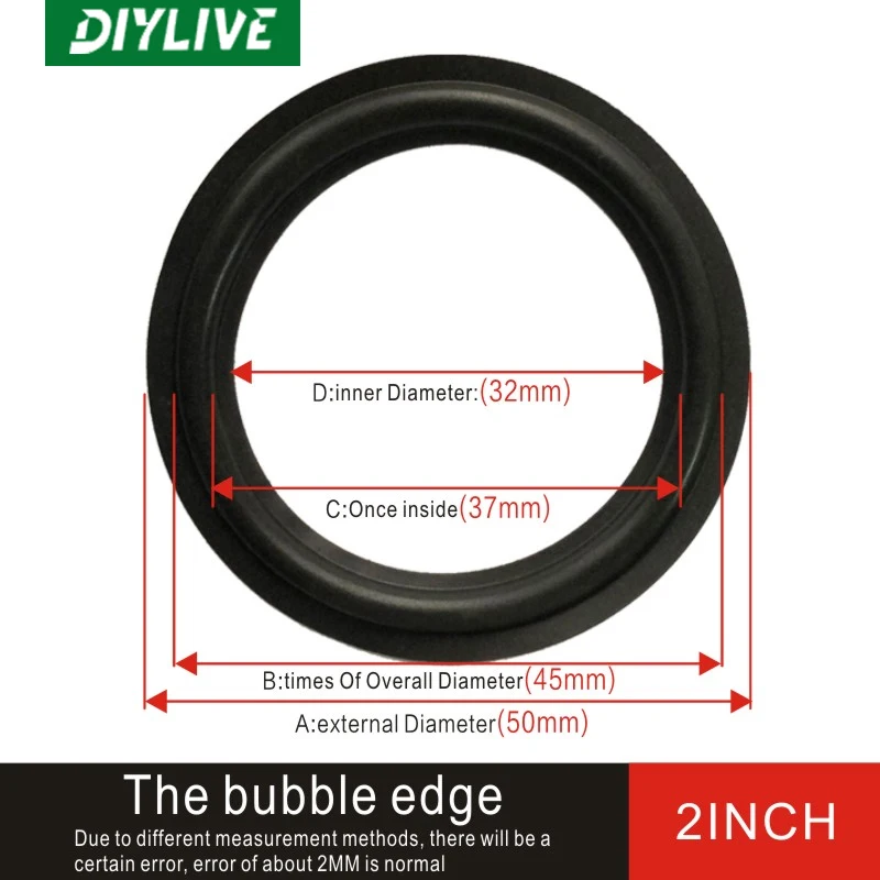 

DIYLIVE 2-3.5 "subwoofer Speaker maintenance accessories Foam edge folding ring subwoofer (50 ~ 90mm) 2 2.5 3 3.5"