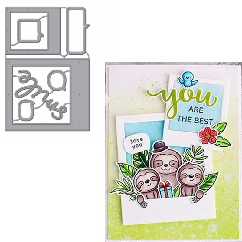 

Bubble Dialog In Frame Metal Cutting Dies Stencils Bubble Dialog In Frame Die Cut For Card Making DIY New2019 Crafts Cards