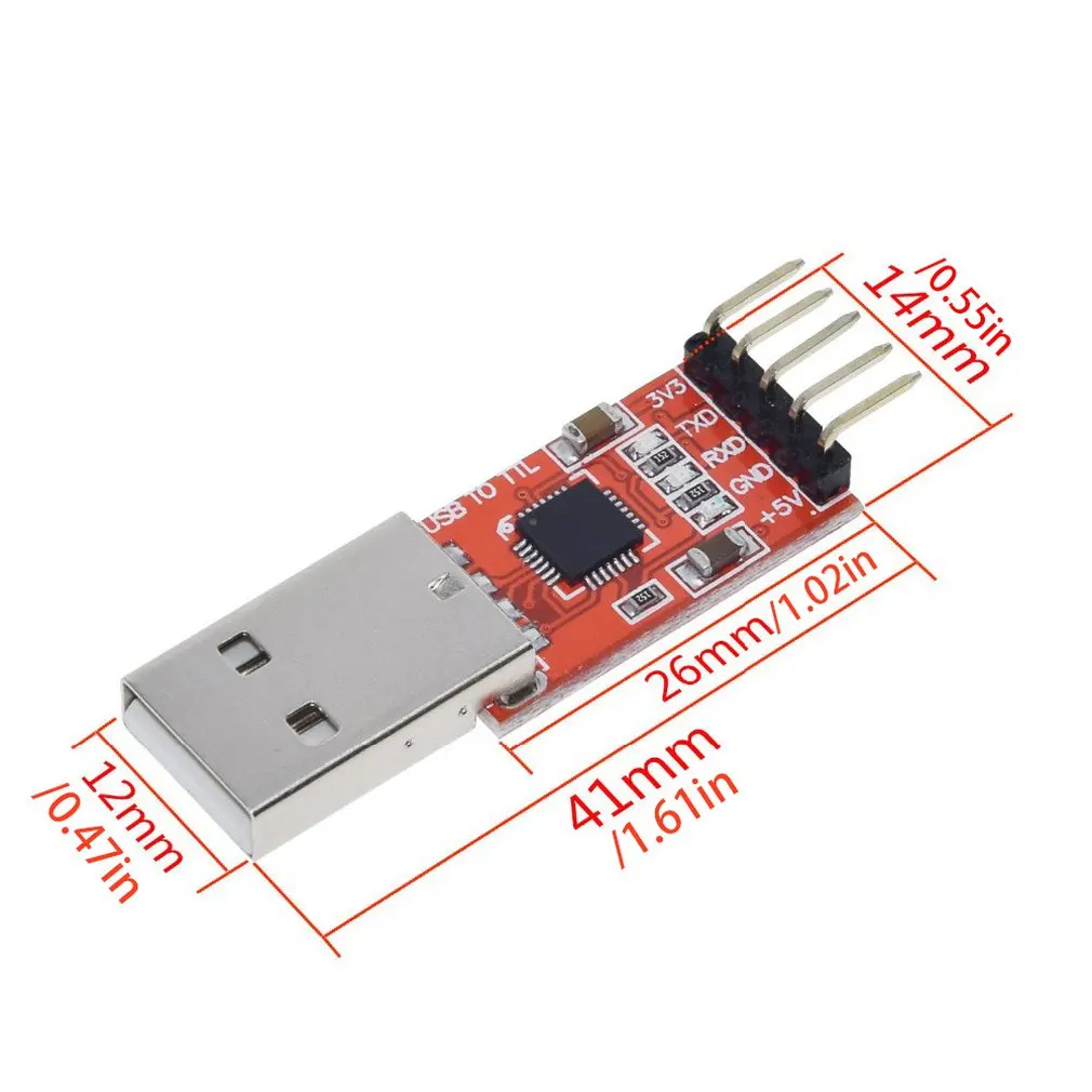 USB в ttl UART 6PIN модуль последовательный преобразователь CP2102 STC PRGMR красный