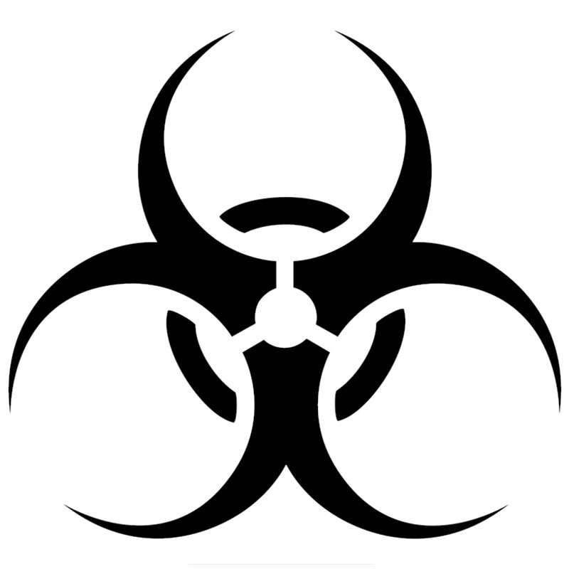 

Car Stickers Personalized Creative Stickers Biohazard Signs Car Decoration Waterproof and Sunscreen PVC 15*14cm