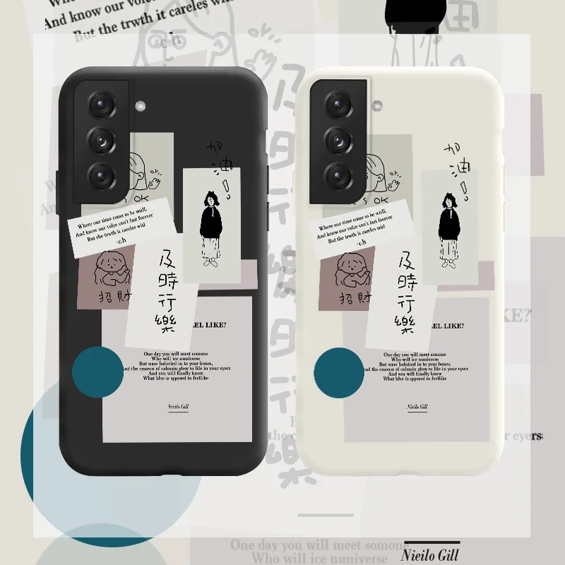 

Art Splicing Phone Case For Samsung Galaxy S21 S20 FE S10 Note 20 10 Ultra Plus A72 A52 A42 A32 A12 A02S 4G 5G Silicone Cover