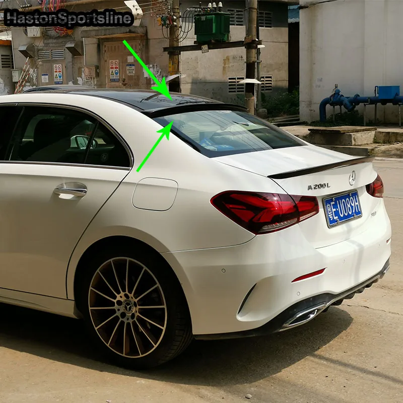 W177 A180 A200 A220 класс углеродного волокна AMG стиль авто задний спойлер на крыше крыло для Mercedes Benz W177 седан 2018UP