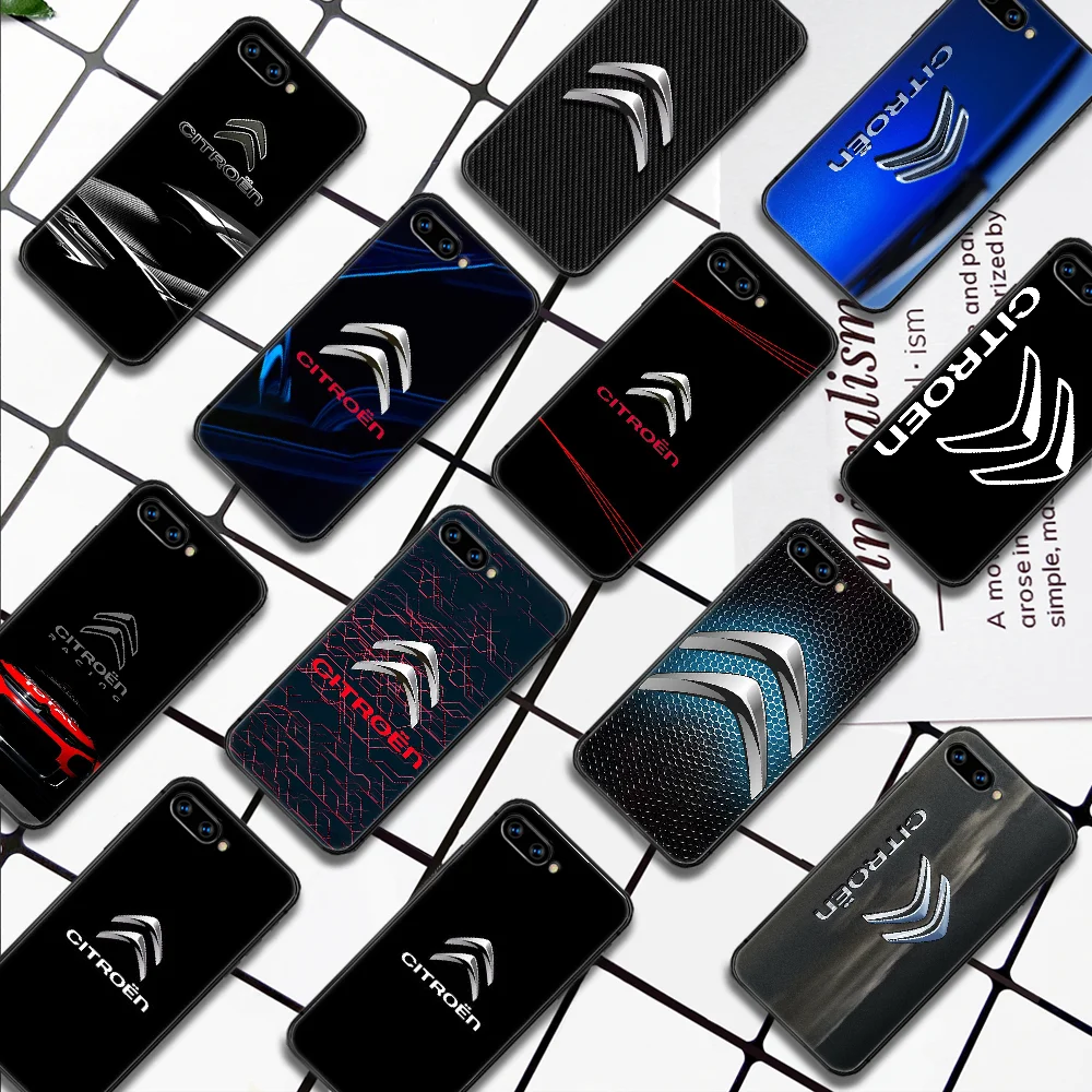 

Citroen Car Logo Phone Case For Huawei Honor 6A 7A 7C 8 8A 8X 9 9X 10 10i 20 Lite Pro Play black Coque Painting Shell 3D