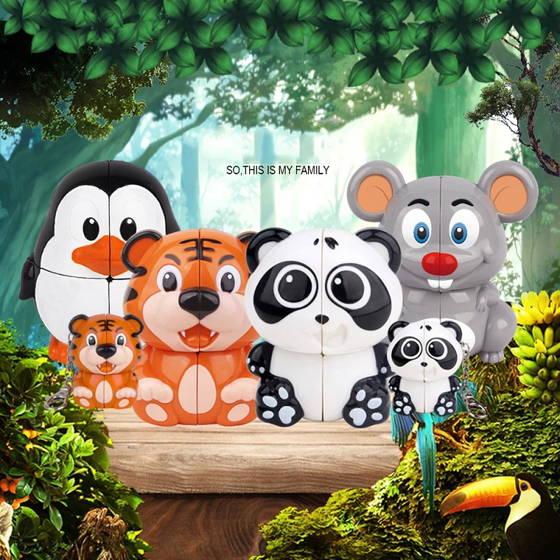 Yuxin panda 2x2x2 2 слоя кубик странной формы профессиональный волшебный скоростной