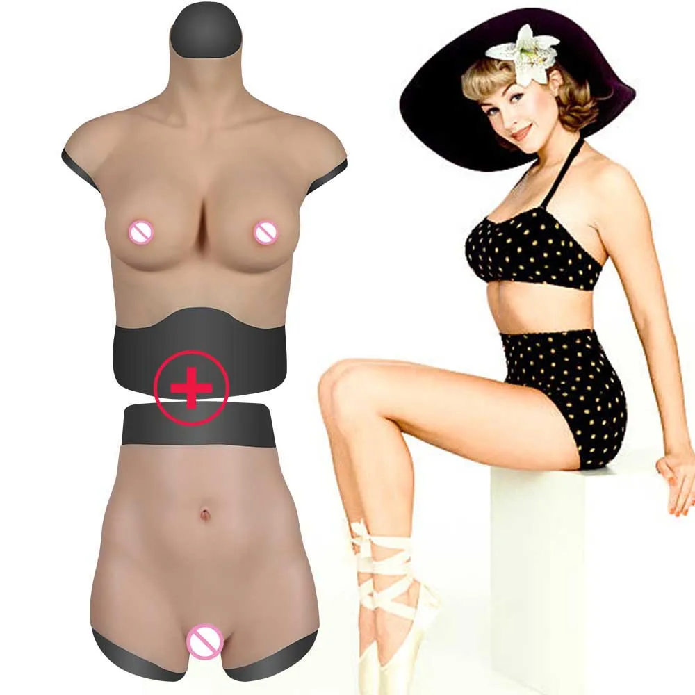 

False Breast Form Huge Fake Boobs Transvestite Nipple Vest Crossdreser Faux Bosom Wearable False Chest Man To Woman