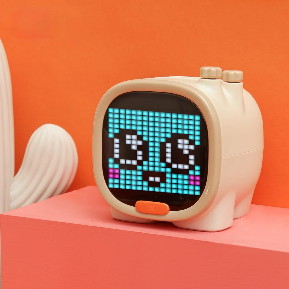 

Xiaomi Portable Bluetooth Speaker Wireless Mini with Alarm Clock,Pixel Art,TF Card,Cute Gadget with LED Screen for Desktop