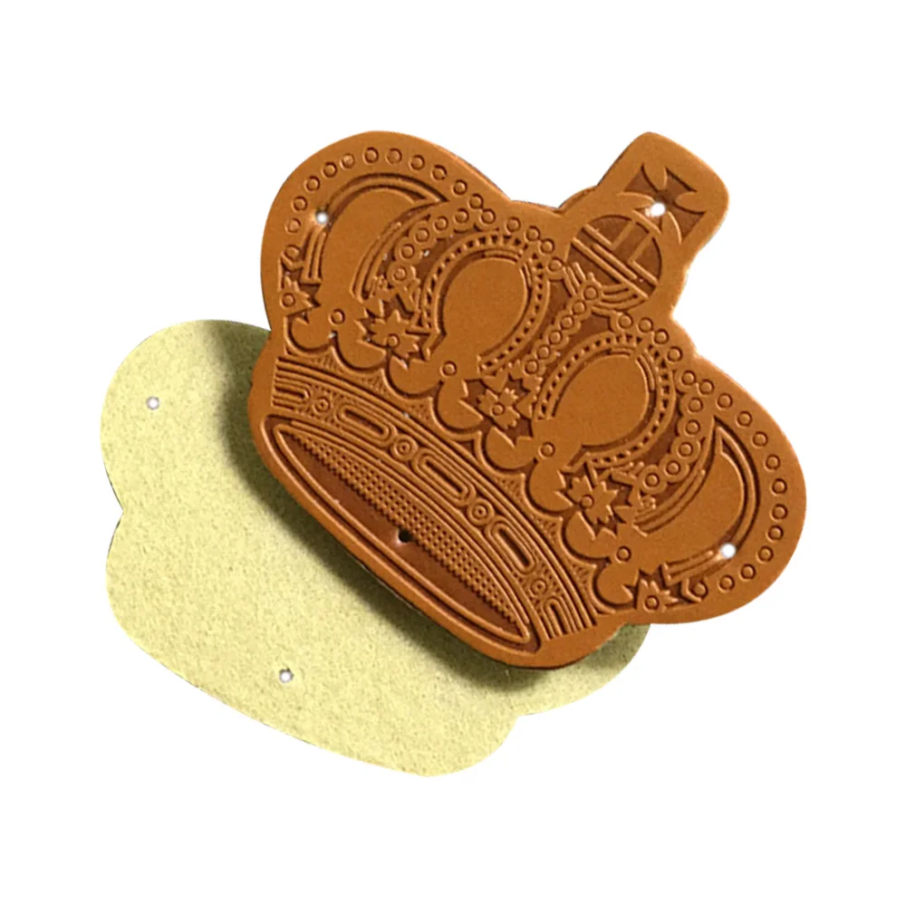 Товары для рукоделия ярлыки из искусственной кожи с короной ручной работы обуви