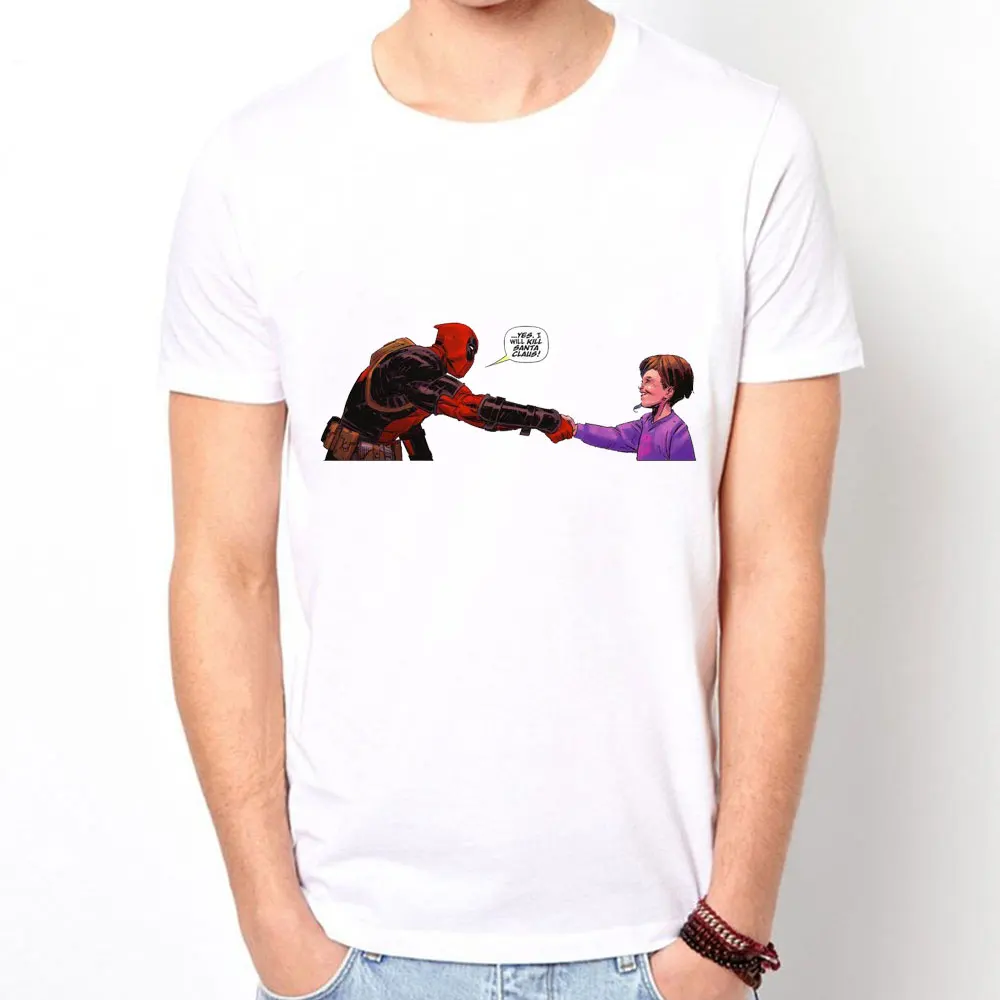 Boyfriend Gift 2019 Mens t shirt Santa Claus Short Sleeve Cotton Men T-Shirt Christmas Man Tshirt nightmare before christmas | Мужская