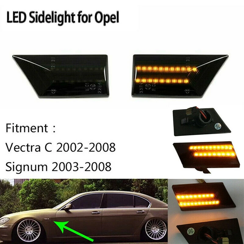 2 шт. светодиодный динамический боковой маркер указатель поворота светильник