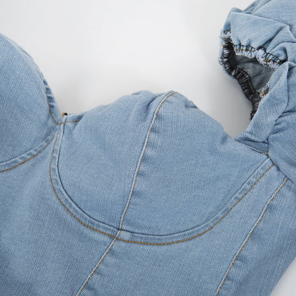 Женские топы лето синий и белый фарфоровый жилет квадратный воротник тонкий короткий топ на бретелях с закрытой грудью на молнии топы