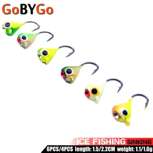 6 шт.4 шт. в партии, зимняя подледная металлическая мини-приманка, Рыба 1,5 см, 1,1 г, свинцовая головка, крючок, приманка для джиггинга, рыболовная снасть