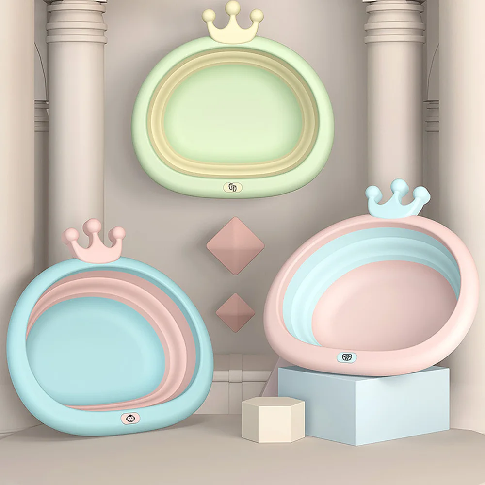 

Утолщенная полипропиленовая раковина для ног и ягодиц для новорожденных, складное ведро, милая портативная детская раковина, акция для рыб...