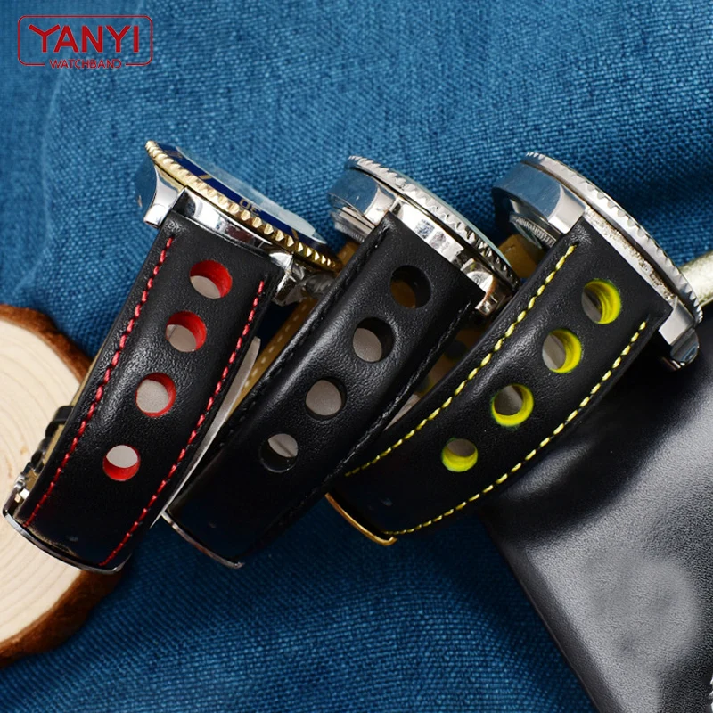 Genuine Leather bracelet For tissot Sports Racing Series PRS516 T91 1853 Top layer cowhide Watch band 20mm for chopin watchband