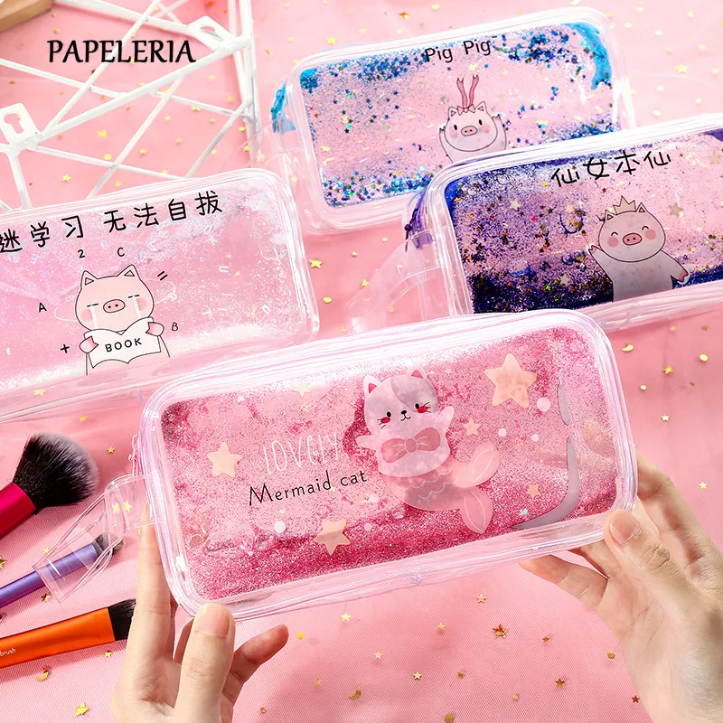 Большой блестящий Карандаш Чехол качественный милый школьный канцелярский