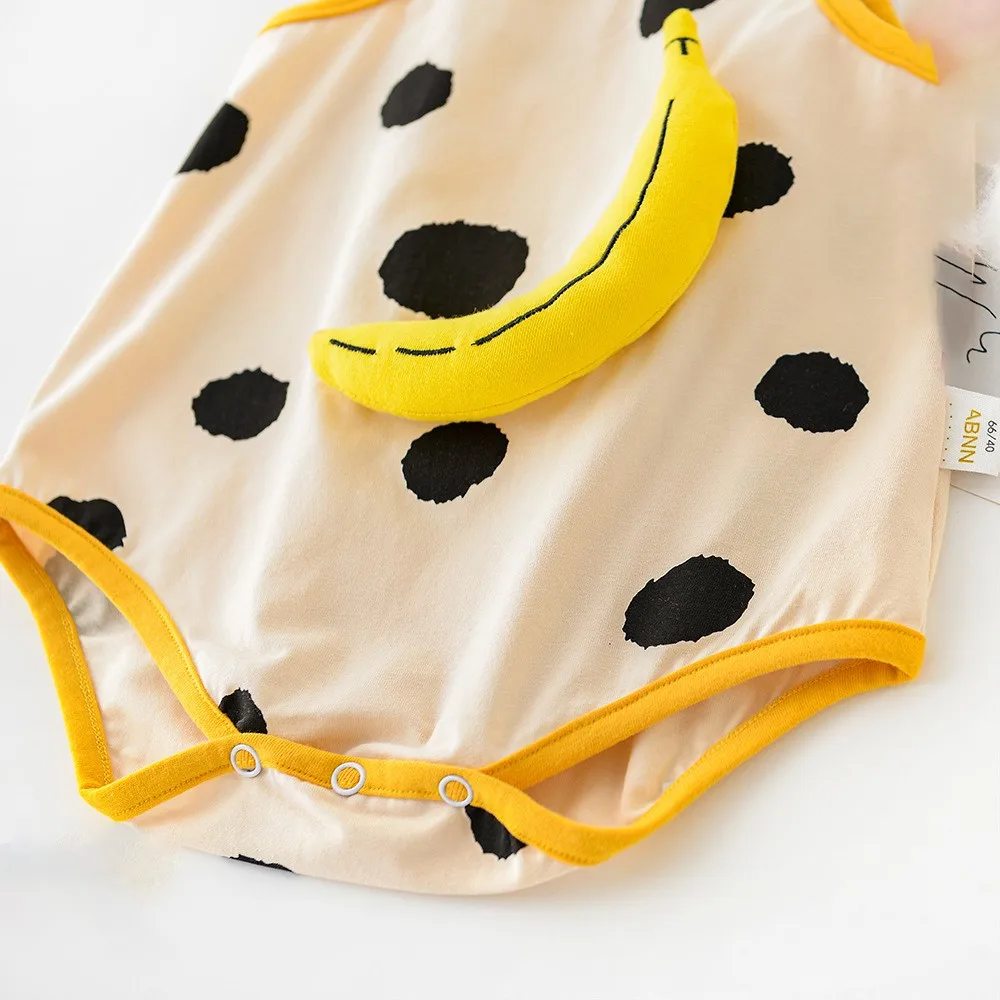 

Yg Brand Children's Clothing Summer New Newborn Bag Fart Clothes Smile Face Sling Cool Breathable Triangle Short Climbing Suit