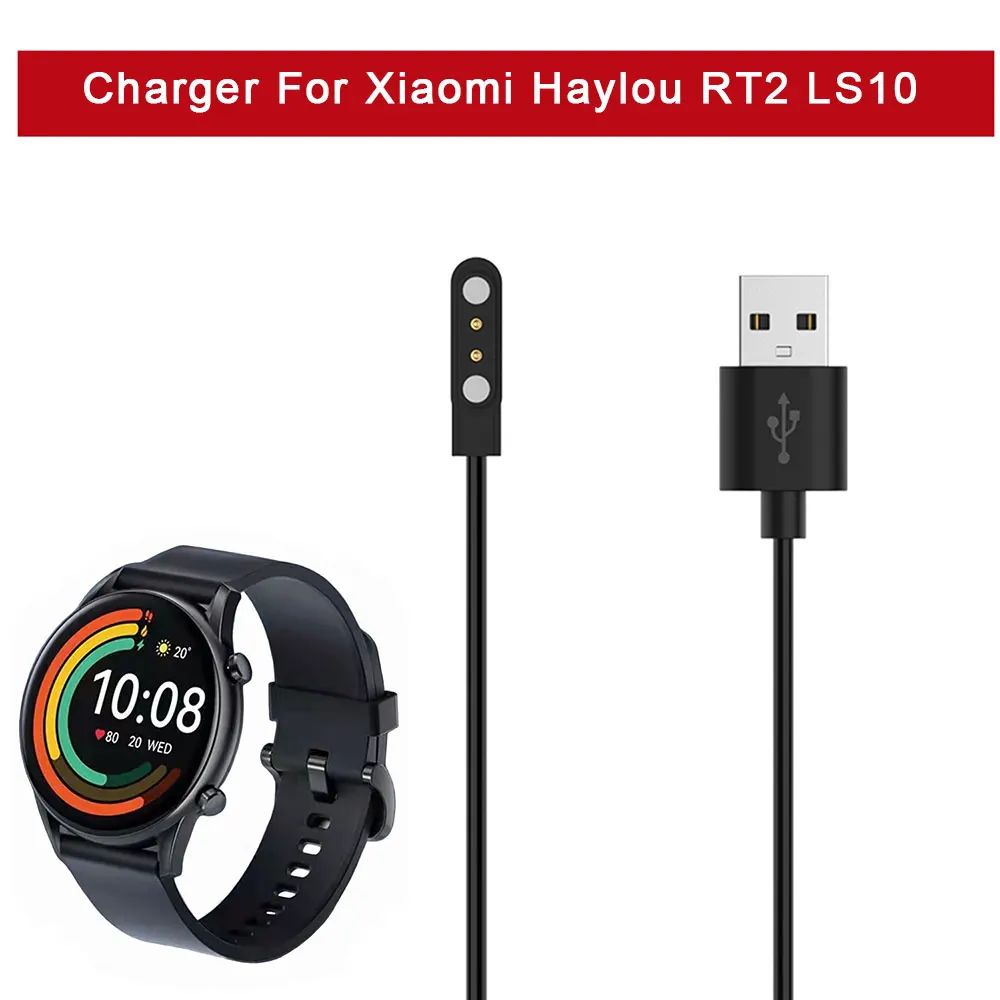 60cm/100cm Smart watch Dock Adapter USB Charging Cable For Xiaomi Haylou Solar LS05 RT LS05S RT2 LS10 Charger Accessories Charge