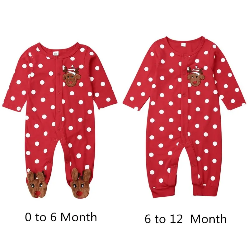 Рождественский комбинезон для маленьких мальчиков и девочек 0 18 месяцев одежда с
