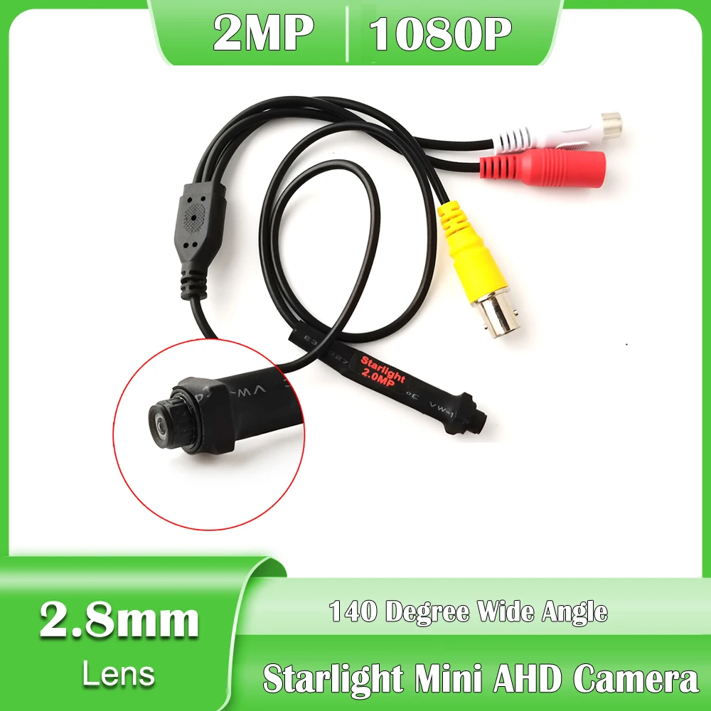

1080P Starlight AHD Camera Mini Small HD 2MP Color CCTV Bullet Camera 2.8mm Lens 140 Degree Wide Angle for AHD Camera System