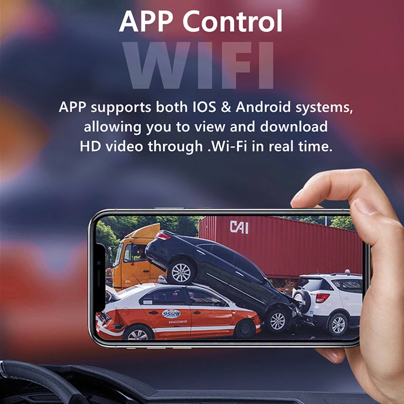 Автомобильный видеорегистратор ODARE с поддержкой Wi-Fi FHD 1080P | Автомобили и