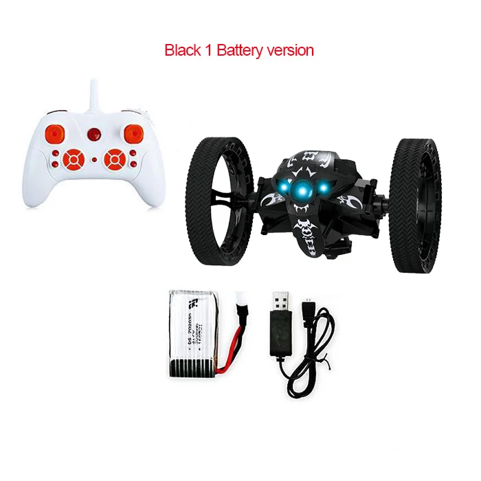 803-Black1B 2,4G дистанционное управление Управление игрушки RC автомобиль отказов Jumping автомобиль с гибкими колесами вращение светодиодный ночной Светильник RC автомобиль игрушечный робот подарок для мальчика Дети SJ88 - Цвет: 803-Black1B