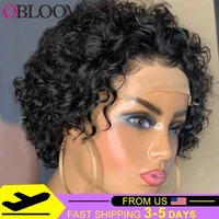 curly pixie cut wig 13x4 lace front human hair wigs 250 short bob wig remy brazilian hair wigs for women curly short wig