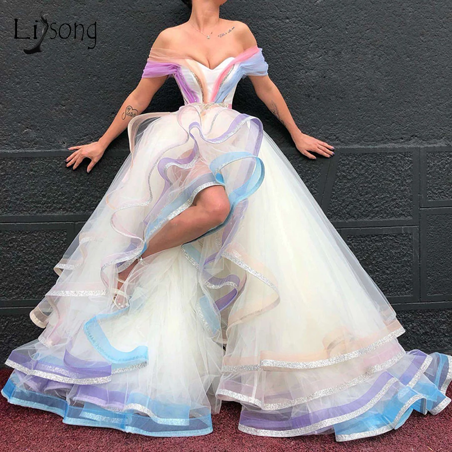 

Женское фатиновое платье с оборками, Модное пышное длинное платье на выпускной платье разных цветов для выпускного вечера, размера плюс бал...