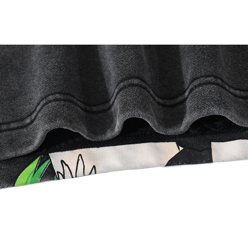 Aolamegs Мультфильм Аниме Манга зеленые волосы девушки печати о-образный вырез