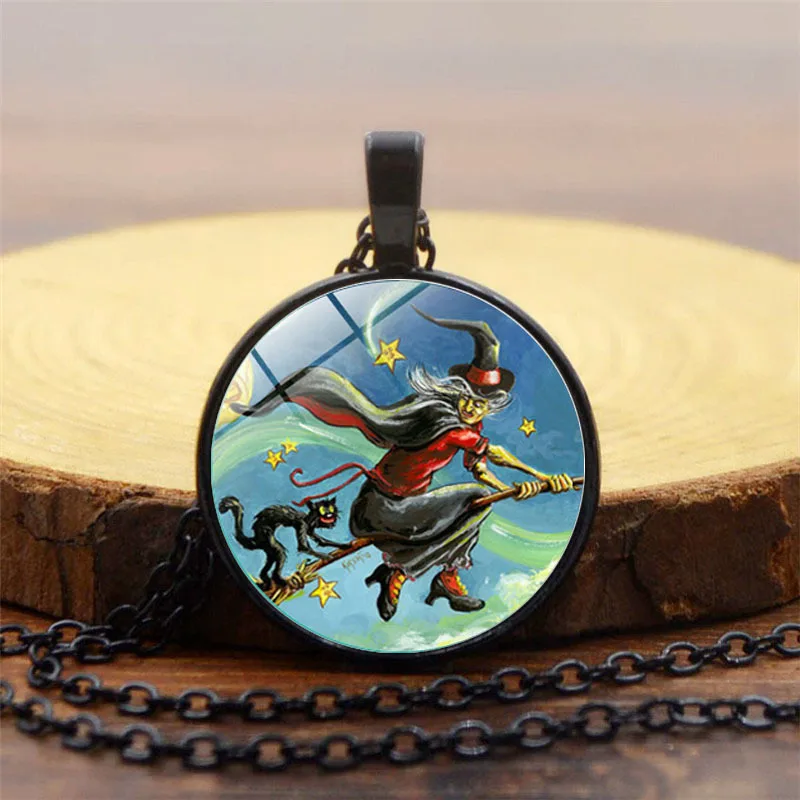 Ожерелье с подвеской в виде стеклянного купола Очаровательное ожерелье узором