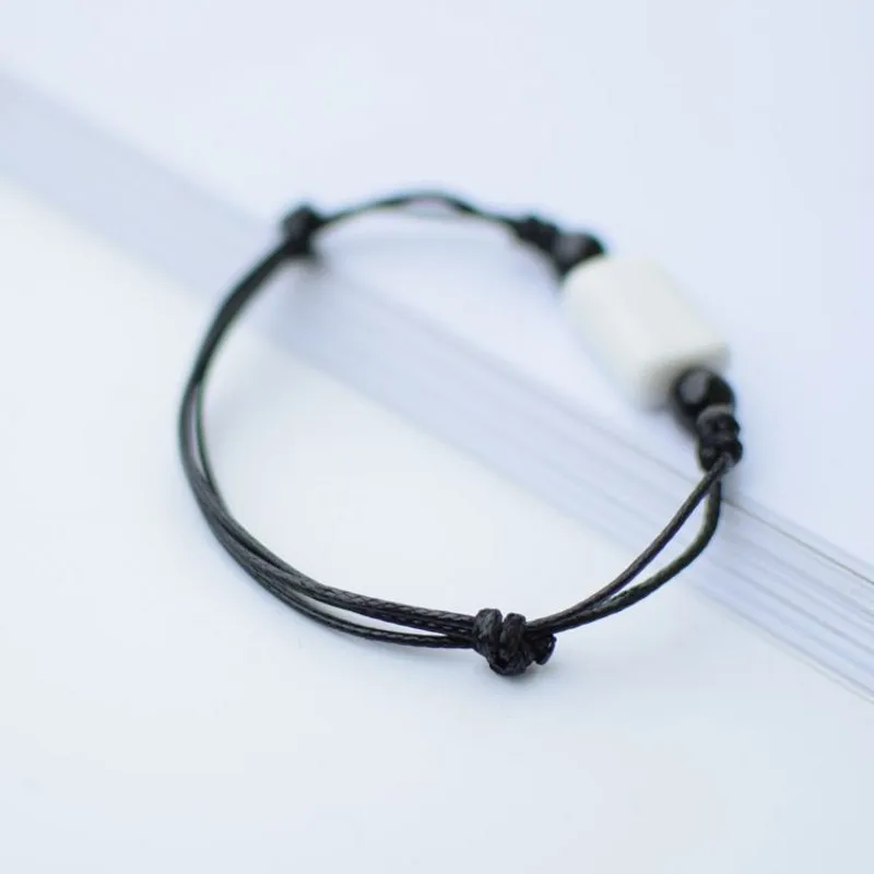 

Vintage Simple Hand-painted Ceramic Alloy Fish Bones Bracelet Fashion Personality Student Couple Hand-woven Jewelry Accessories