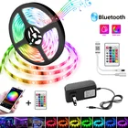 Светодиодная лента с Bluetooth, светильник s RGB 5050 2835 SMD, водонепроницаемая гибкая лента, RGB светильник, диод постоянного тока 12 В 5 м 10 м 15 м для комнаты