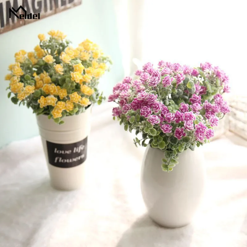 Искусственные пластиковые цветы букет роз искусственная Камелия пион маленький