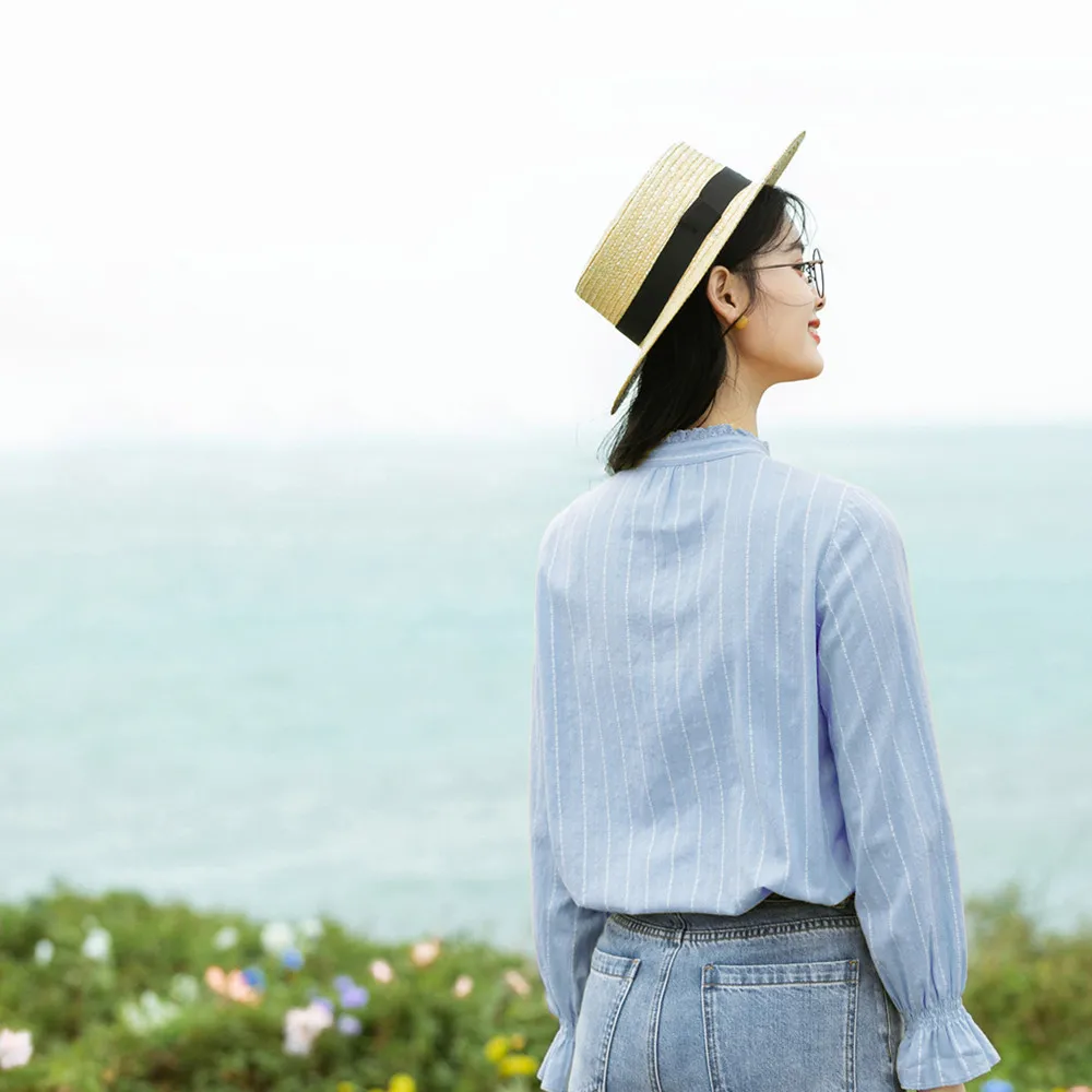 Женская блузка INMAN весенне-осенняя одежда элегантные хлопковые топы Дамский