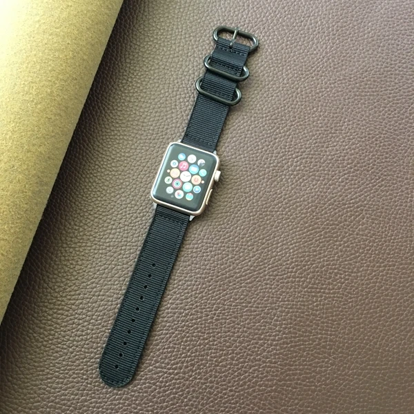 Роскошный нейлоновый ремешок для apple watch 5 4 3 2 1 браслет iwatch 42 мм 38 40 44 аксессуары