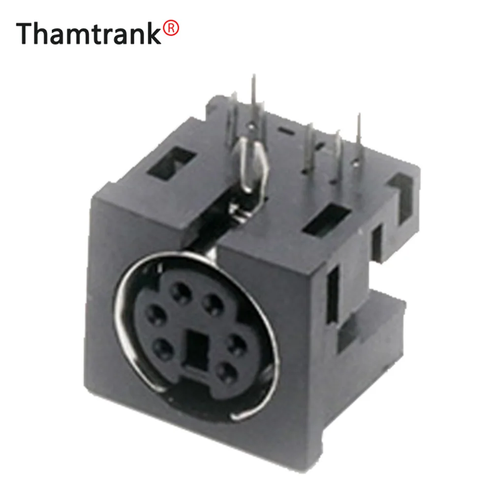 

100PCS 6PIN MINI DIN S Terminal PCB Panel Mount Socket Connector DIP Instrument Socket Micro Power Jack Audio Device Connector