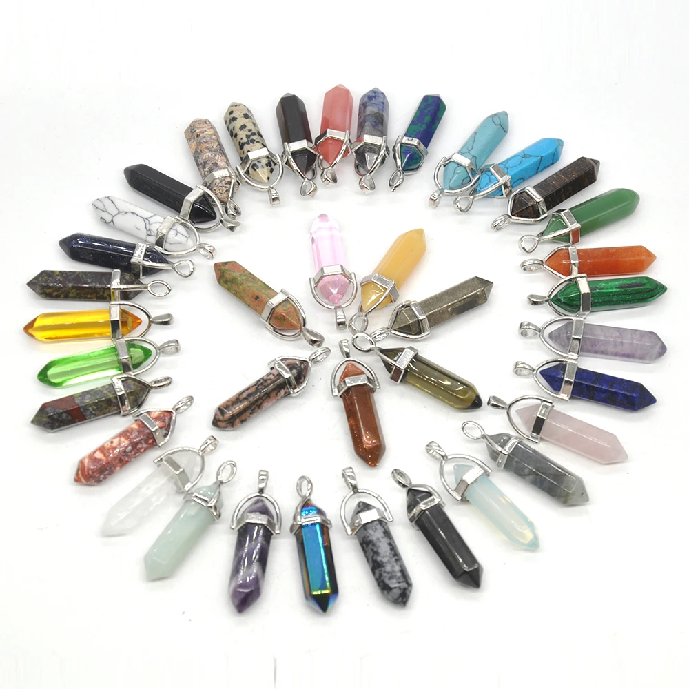 Подвеска из натурального камня ожерелье с лечебными кристаллами точка кварцевый