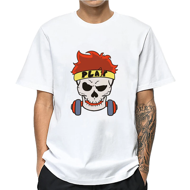 Мужская футболка с принтом в виде черепа Забавные футболки летняя мужская одежда