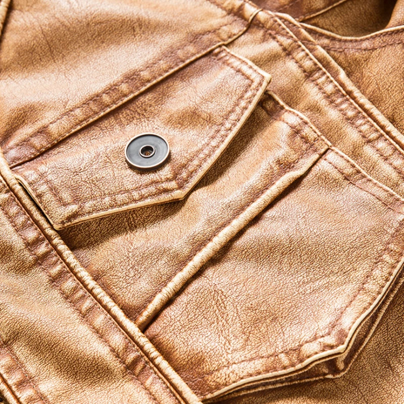 

New Tactical Leather Jacket Men Fashion Motorcycle Leather Jacket Stand Collar Bomber Mens PU Leather Coat 5XL