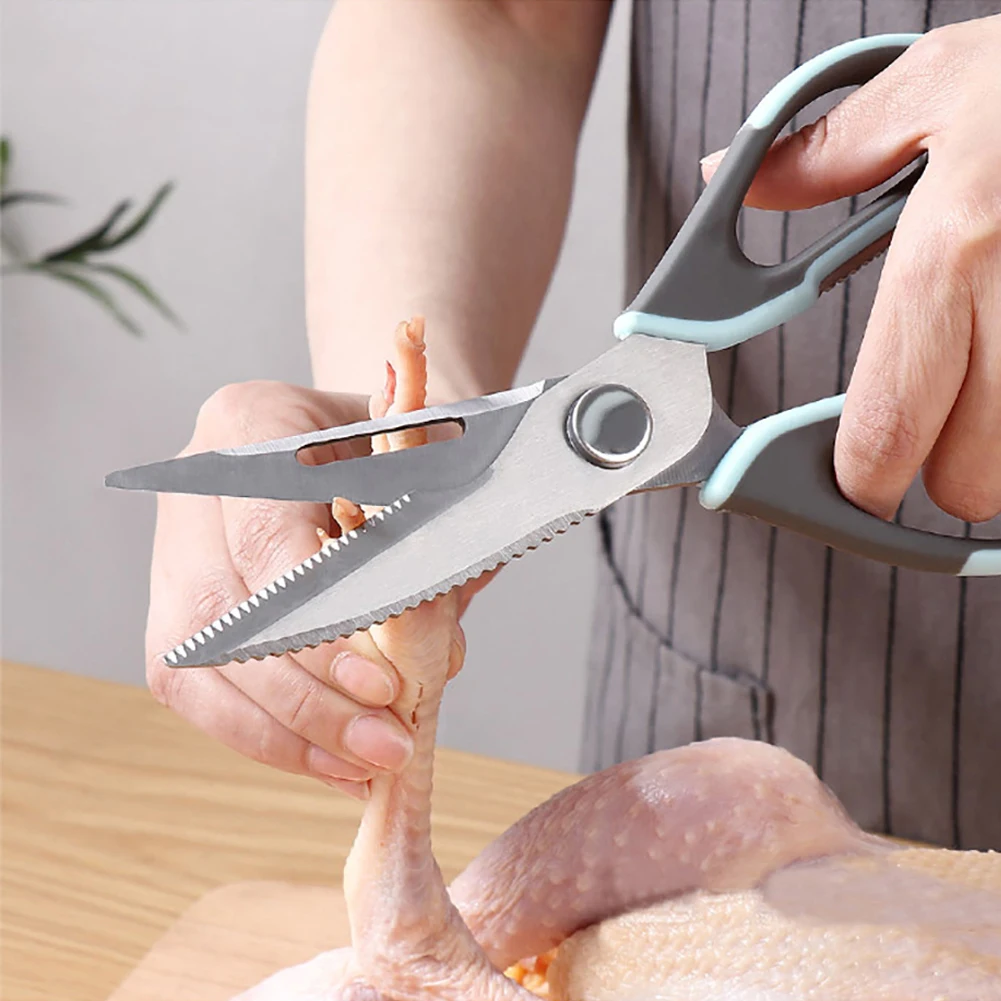 Multifunctional Stainless Steel Kitchen Chicken Bone Scissors Peel Poultry Shear sharp cut scissors cutting poultry bone peeling | Дом и сад