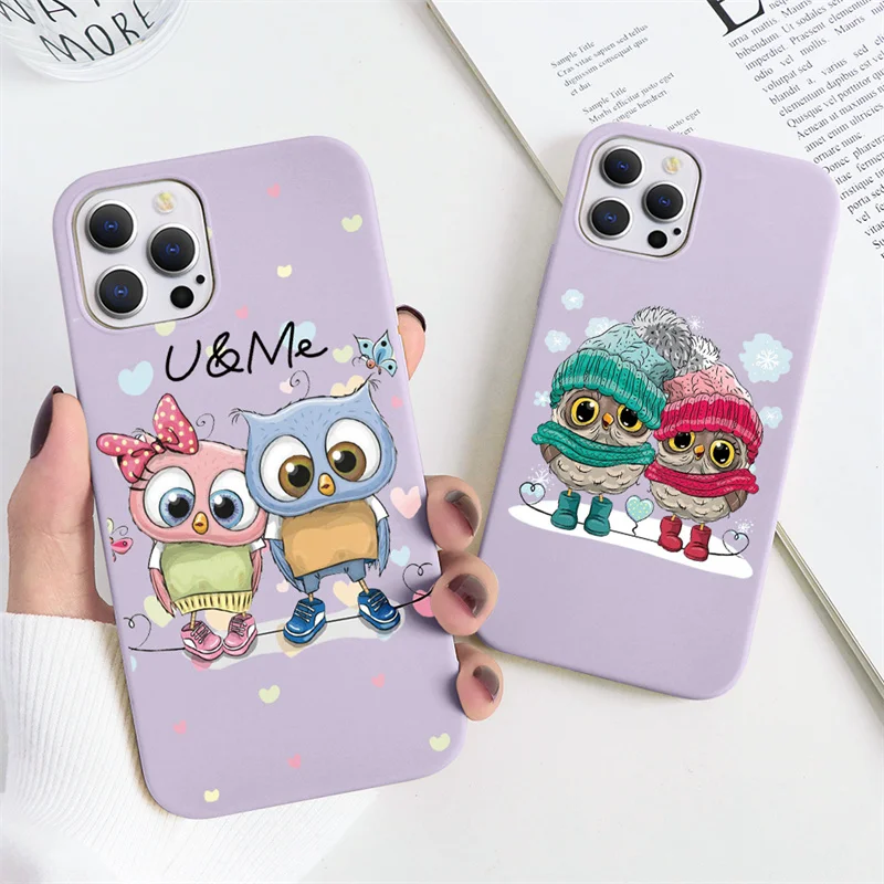 owl phone case for iphone 13 12 pro xs max mini xr x 10 6 6s 7 8 plus se 2 shell soft tpu for iphone 11 pro max cover funda bags free global shipping