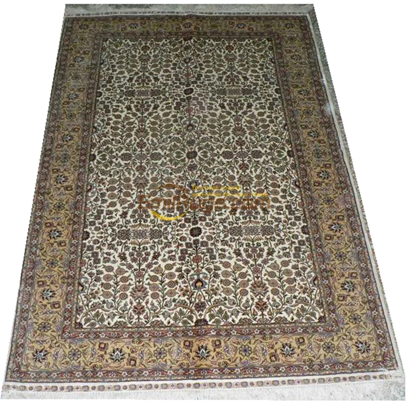 

Silk Persian Rug Oriental Rugs Handwoven Carpets For Living Room Pattern -5