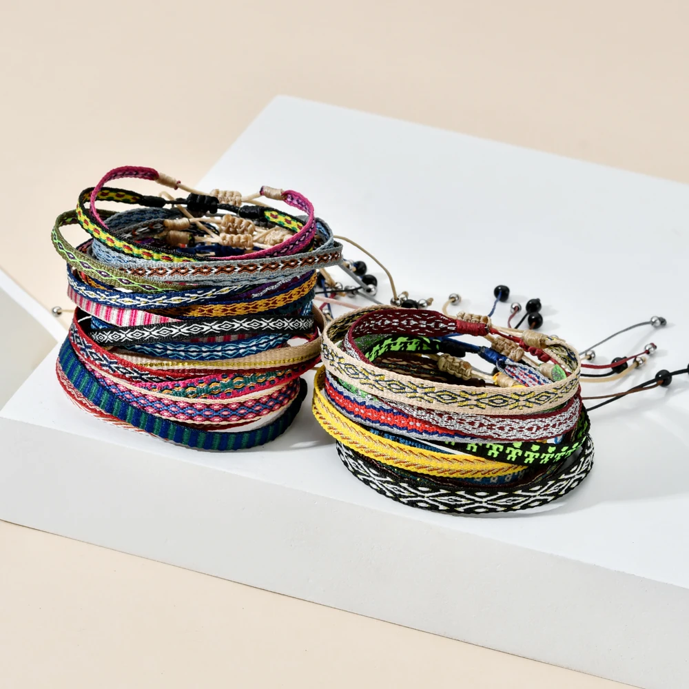 

ZMZY New Boho Braided Bracelets For Women Bracelet Jewelry Pulseras Mujer Adjustable Rope Ethnic Colombia Style