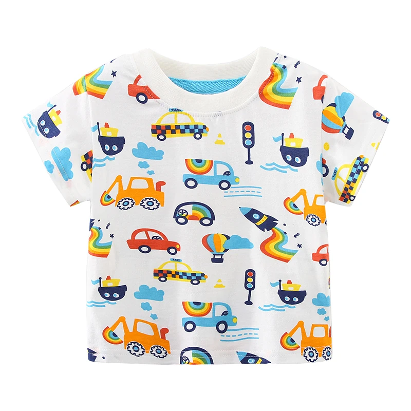 

Baby Short-sleeved T-shirt 2021 Summer Boy Children's Children's Round Neck Top