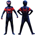 Новый высококачественный черный костюм, нарядное платье для взрослых и детей, Женский костюм на Хэллоуин, Красный мужской костюм из спандекса, одежда для косплея с 3D-принтом