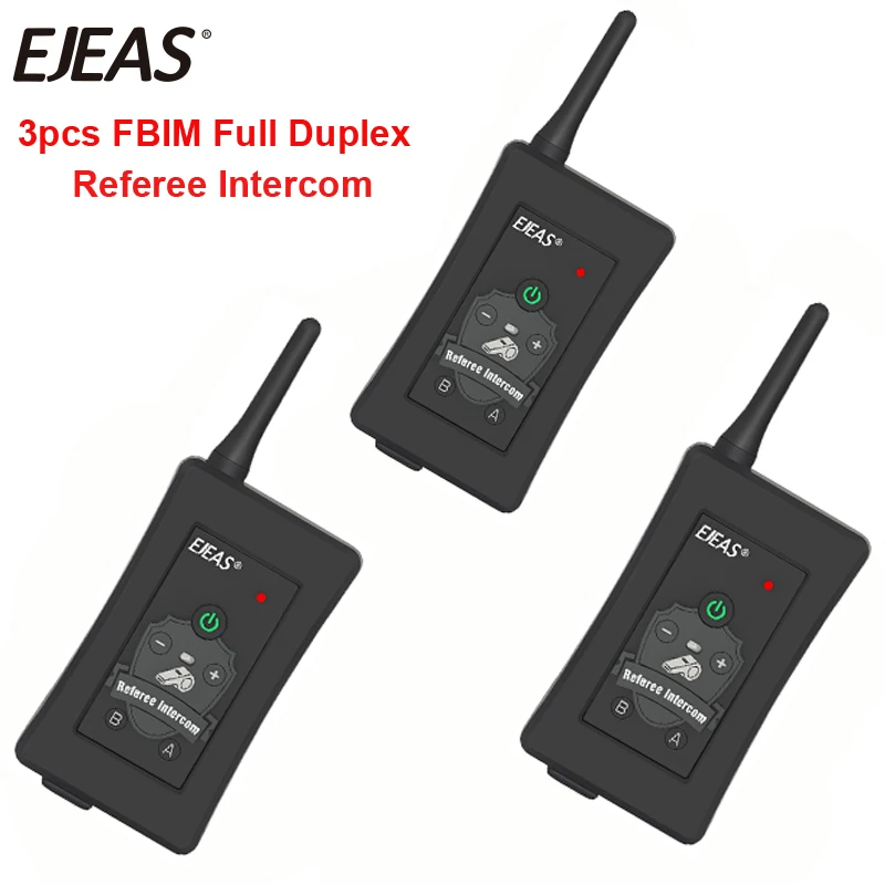 3 шт. последние EJEAS FBIM 1200 м Handsfree 4 Rider Moto BT переговорные наушники Bluetooth полный дуплекс футбол рефери домофон