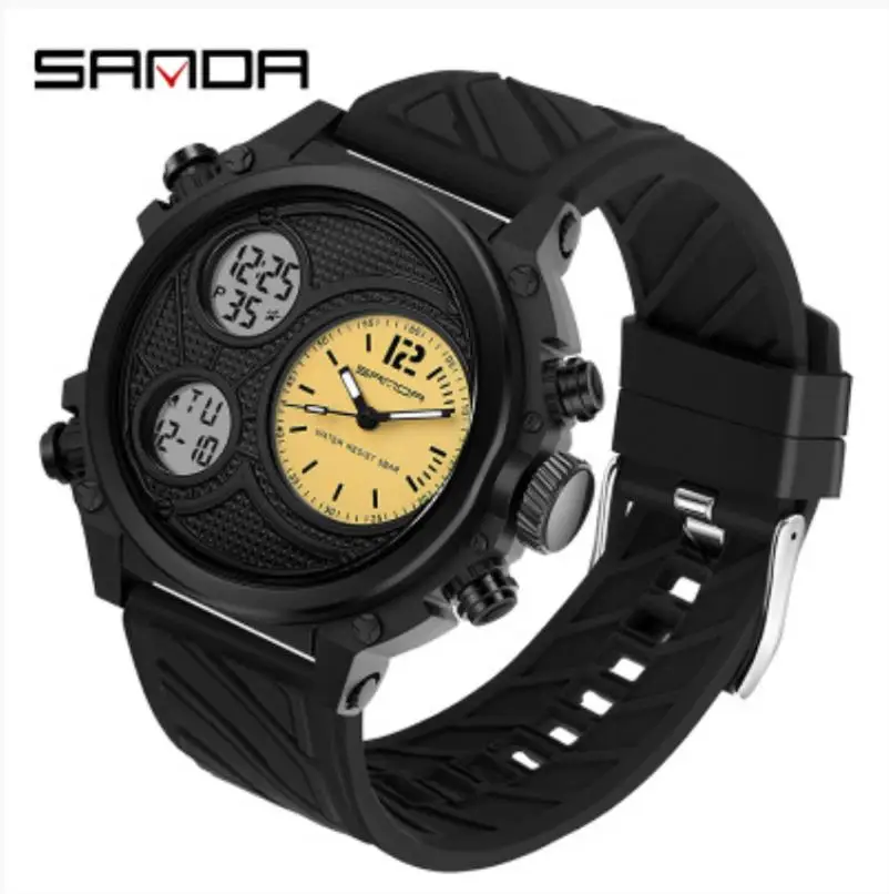 

New sports watch male student outdoor luminous waterproof tactical youth dual display electronic watch on behalf of