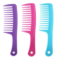 plastic straight handle large yard medium yard wide tooth comb hair comb heat resistant anti static hair comb 3 colors