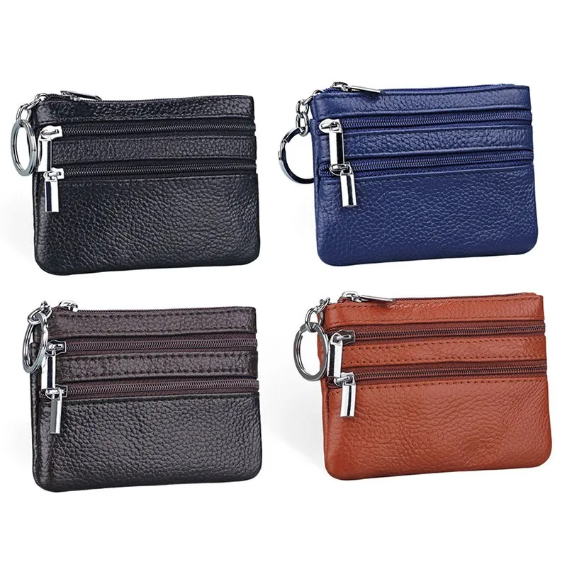 

1pc Leather Female Wallet Clutch One/Two Zip Soft Short Coin Purse Card Cash Holder Women Coin Pocket New Design 5 colors