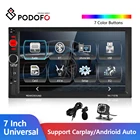 Podofo 2 Din Автомобильный Радио 7 ''TFUSB CarplayAndrioid Автомобильный мультимедийный плеер с FM Micphone 7 цветов светильник для Nissan Toyota