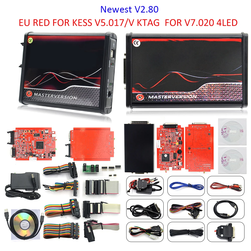 KESS KTAG V5.017 красная печатная плата K-T..V7.020 4 Светодиодная подсветка 2 25 5 017 LED BDM Рамка