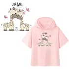 Симпатичные Мультяшные наклейки на одежду с животными, термоклейкие нашивки для одежды, для мальчиков и девочек, декоративные аппликации для футболок